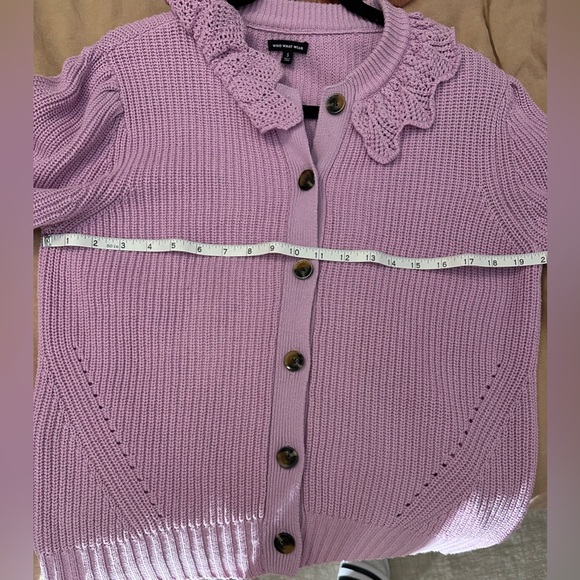 WHO WHAT WEAR | Purple | Crochet Sweater | SM. - Picture 3 of 9